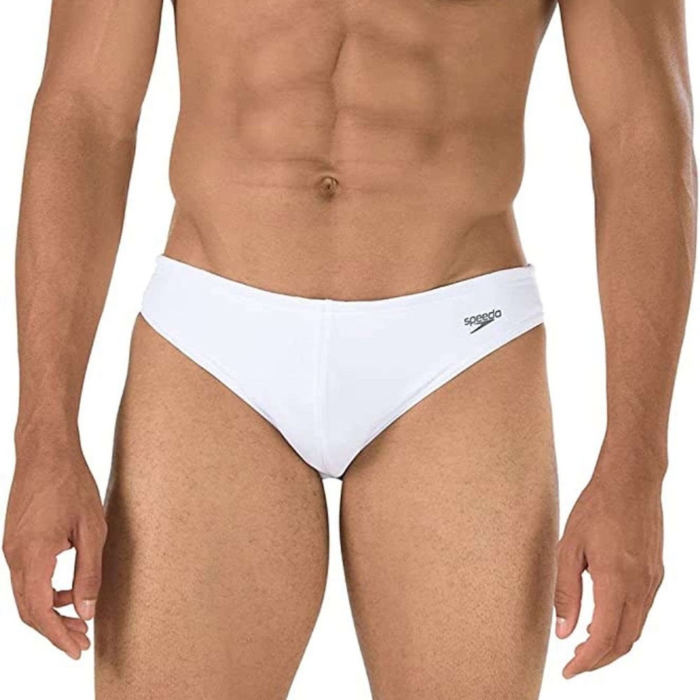 Speedo Men's Fitness Solar 1-Inch Xtra Life Lycra Brief, 32 - White